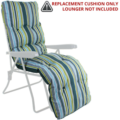 Sun Lounger Cushion Outdoor Garden Patio Recliner Thick Padded Replacement Spare