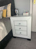 White Mirrored Furniture Glass Dressing Table Bedroom Console Bevelled Venetian