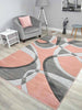 Blush Rose Pink Grey Floor Rug Small Extra Large Sizes Thick Soft Pile Mat Cheap