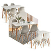 Dining Table and Chairs 4 6 Set Wooden legs Retro dining Room Chair Grey Kitchen