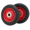 2pc explosion proof tire rubber wheel 16mm roller bearing wheel metal center