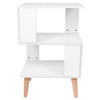 Wooden White Nightstand Bedside Table Living Room Storage Shelf Unit Furniture