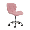 Cushioned Computer Desk Office Chair Chrome Legs Lift Swivel Small Adjustable
