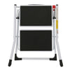 2 Step Ladder Stool Safety Anti Slip Rubber Mat Tread Steel Folding Frame DIY