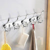 1Pcs 15 Hooks Coat Clothes Door Holder Rack Wall Mounted Hanger Stainless Steel