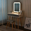 Dressing Table Vanity Desk LED Lighted Mirror Set Makeup Dresser Table w/Stool