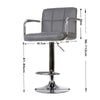 2x Bar Stools Gas Lift Swivel Stool Hub Club Cafe Breakfast Chairs PU Leather UK