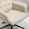 Vinsetto Office Chair Task Adjustable Height Mid Back Armrest Tilt Linen Brown