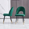 2 4 6 Dining Chairs Velvet Padded Seat Metal Legs Kitchen Dining Room