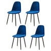 Set of 4 Velvet Dining Chairs Side Chairs Padded Seat Home Office Dining Room BN