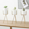 Mini Geometric Flower Pot with Rack Holder Vase Plant Flower Stand Home Desk UK