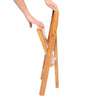 2PCS Folding Chairs Wood Bamboo Studying Dining Room Student Chair Stool Seat