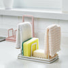 Kitchen Organizer Dish Cloths Drain Rack Clean Sponge Holder Rag Storage Shelf
