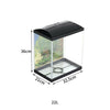 22L Starter Glass Aquarium Fish Tank Kit Pump Tropical Coldwater LED Lighting