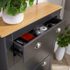 Graphite Grey Oak 2 Door Shoe Cabinet 1 Drawer Hallway Storage Cupboard