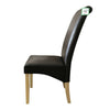 Top Quality Faux Leather Dining Chair Roll Top Scroll Back Kitchen Furniture