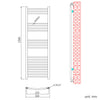 Bathroom Heated Towel Rail Radiator Chrome Straight / Curved / Square Shape
