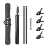 T-Type Adjustable Photography Background Support Stand Kits with 4 Clip
