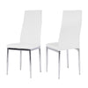 2/4/6 Seaters Dining Glass Table & High Backrest White Chairs Dinner Set Kitchen