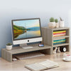 Monitor Stand TV PC Laptop Computer Screen Riser Bookcase Set Wood Wood