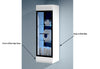 White High Gloss Wall Display Cabinet Glass Door LED Lights Unit Fever New