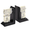 2Pcs Ancient Roman Triomphe Arc Design Book Ends Supports Stand for Home Store