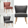 Scallop Back Armchair Lotus Petal Tub Seat Lounge Occasional Accent Sofa Chair