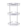 STAINLESS STEEL BATH SHOWER CADDY BASKET BATHROOM CORNER STORAGE SHELF RACK HOME