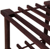 DARK OAK WOODEN SLATED SHOE RACK STAND HOLDER ORGANIZER LIGHT WEIGHT NEW