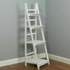 4 Tier White Ladder Shelving Unit Display Stand Book Shelf Wall Rack Storage