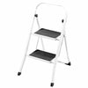 2 Step Ladder With Safety Anti-Slip Rubber Mat Tread Folding Iron Frame DIY