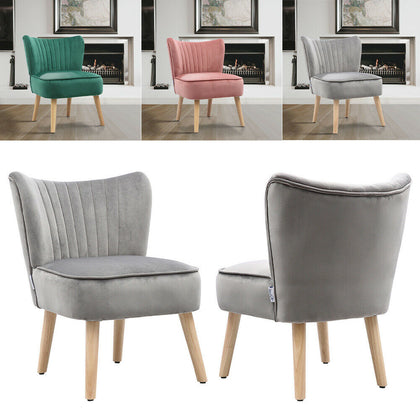 Accent Chair Living Room Armchair Velvet Fabric Tub Chair Side Chair Dining Room
