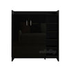 High Gloss 2 Doors Front Shoe Cabinet Storage Footwear Organizer Stand Rack Unit