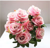10 Heads Silk Rose Artificial Flowers Bunch Bouquet Wedding Home Party Decor UK