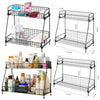 2Tier Kitchen Spice Rack Shelves Organiser Storage Display Unit Bedroom Bathroom
