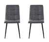 Set of 2 Faux Matte Suede Leather Dining Chairs home & restaurants Henri