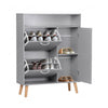 Shoe Cabinet Storage Cupboard with Drawer Wooden Stand Rack Footwear Unit Grey