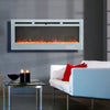 Electric Fireplace Realistic Led Frame Fire Heater 60inch Wall Mounted/Insert