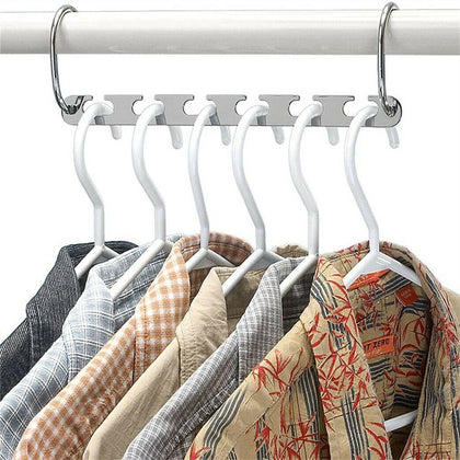 Space Saver Hanging Wardrobe Metal Clothes Hangers Coat Trouser Closet Organizer