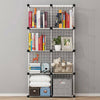 Storage Unit DIY Wire Grid Cabinet Bookcase Shelf Rack Organiser Metal 8 Cube