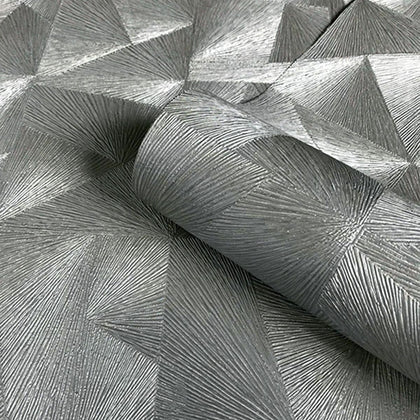 Caprice Texture Geometric Wallpaper Heavyweight Pewter 5443 Belgravia