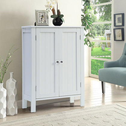 Living Room Kitchen Storage Cupboard Wooden Cabinet 3 Shelves Bathroom Unit UK