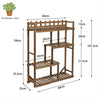 Large Wood Plant Stand Flower Display Rack Garden Bonsai Storage Shelf Anti-fall