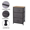 Fabric Cabinets Storage Unit Chest of 3/4/5 Drawers Bedside Table Organiser Grey