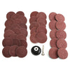 40pcs Grit Type R Roloc Sanding Discs 2'' 50mm 40/80/120/240 Abrasive Roll Lock