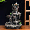 Resin Incense Waterfall Burner Backflow Smoke Censer Holder + Free 100pcs Cones
