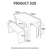 Wooden Dining Table and Chairs Set 2 Bench Kitchen Furniture Activity Desk Kid