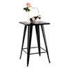 Tolix Style Bistro Cafe Metal High Bar Chairs Stools Table Set Breakfast Kitchen