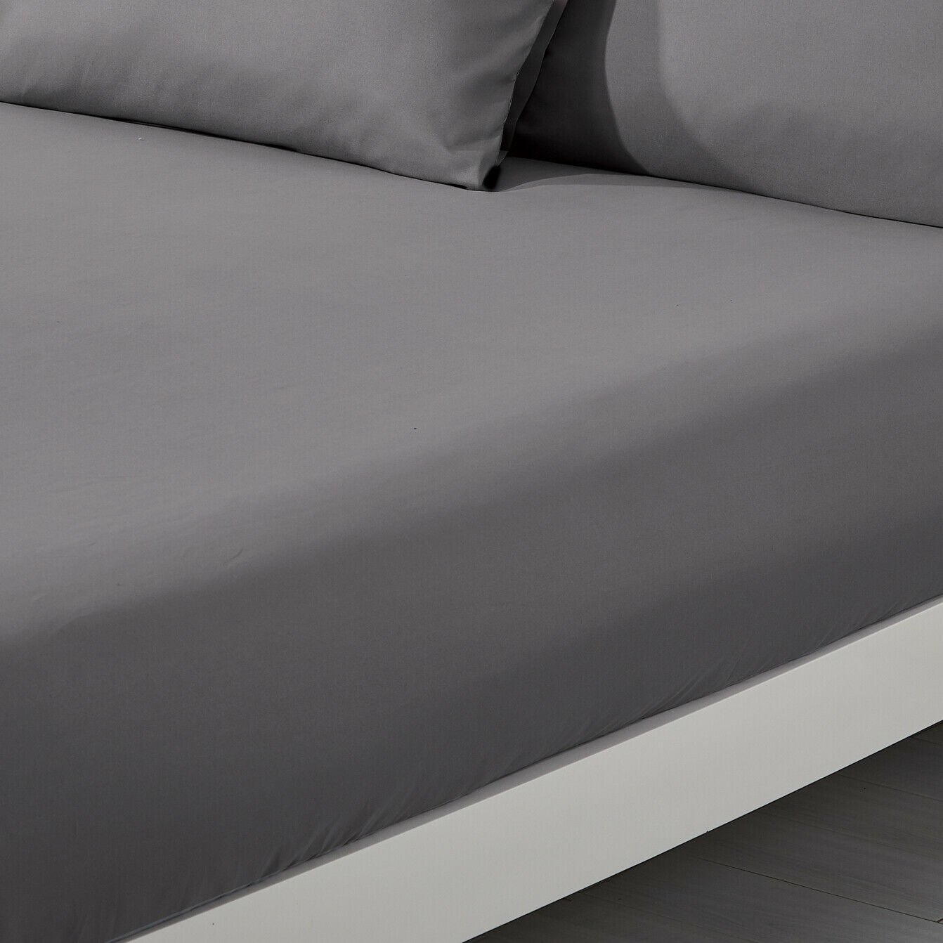 Plain Duvet Cover & Pillowcase Reversible Bedding Set or Fitted Sheet