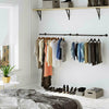 Industrial Iron Pipe Pipework clothes coat rail storage wall mounted 80CM